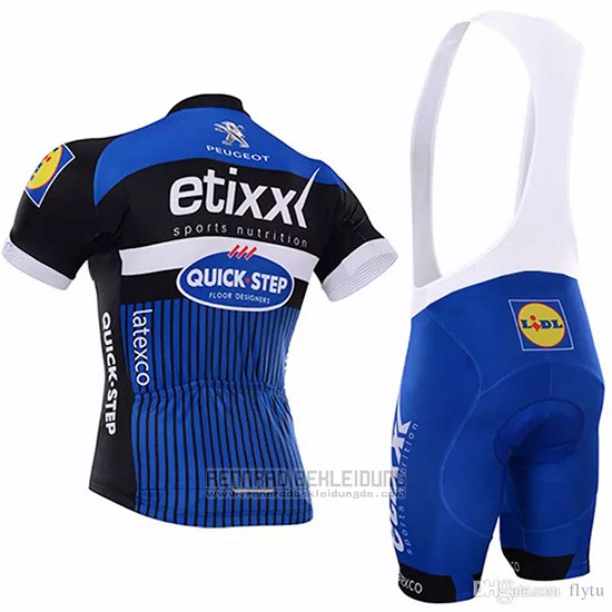 2018 Fahrradbekleidung Etixx Quick Step Blau Trikot Kurzarm und Tragerhose - zum Schließen ins Bild klicken